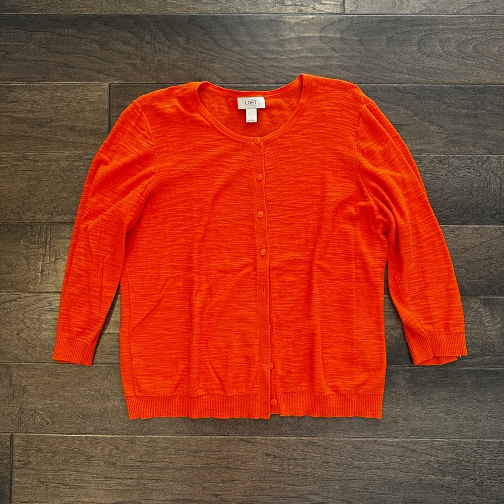 LOFT Vibrant Orange Women's Cardigan